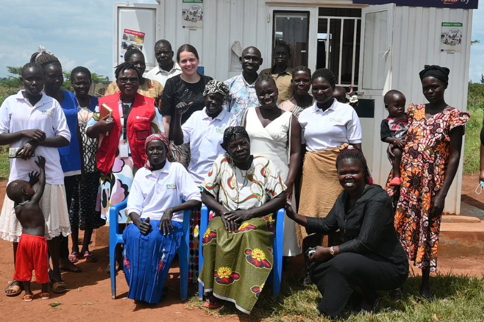 A group photo with Oribcing members after completing a project verification exercise with the donor.