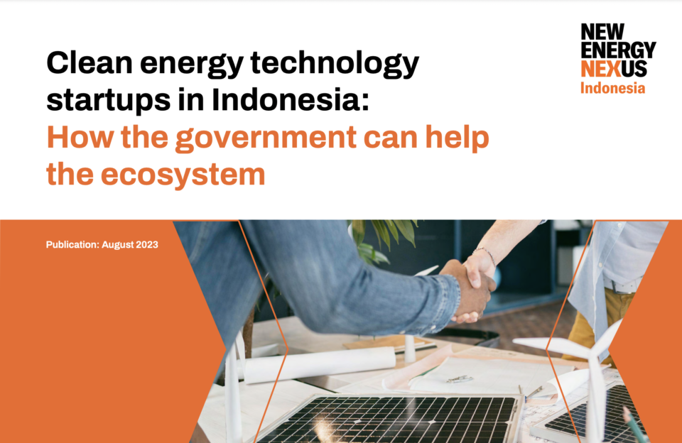 Clean energy technology startups in Indonesia: How the government can help the ecosystem