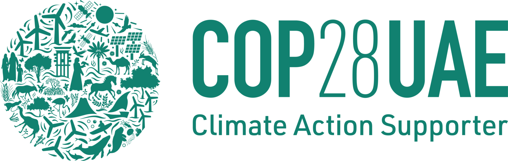 cop28 brandmark climateactionsupporter wglobe